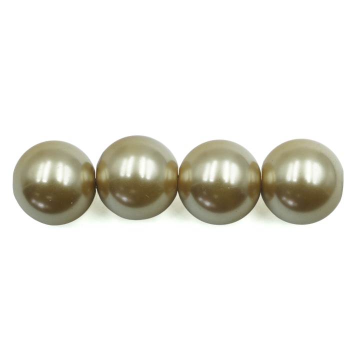 Perla 14mm de vidrio para collar pulsera y aretes