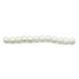 Perla ice redonda 4mm de vidrio para collar pulsera y aretes