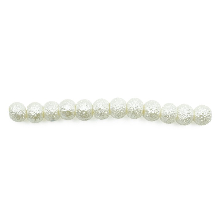 Perla ice redonda 4mm de vidrio para collar pulsera y aretes