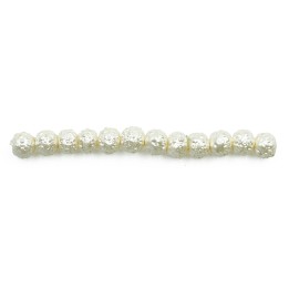 Perla ice redonda 4mm de vidrio para collar pulsera y aretes