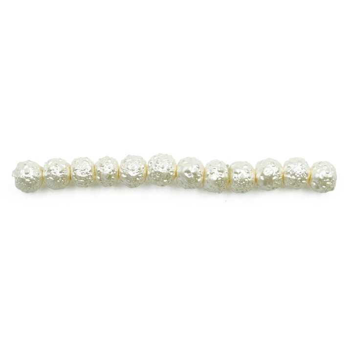 Perla ice redonda 4mm de vidrio para collar pulsera y aretes