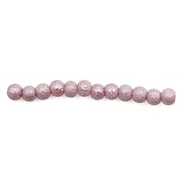 Perla ice redonda 4mm de vidrio para collar pulsera y aretes