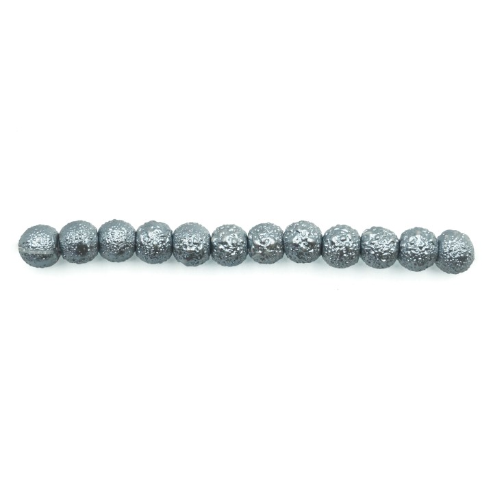 Perla ice redonda 4mm de vidrio para collar pulsera y aretes