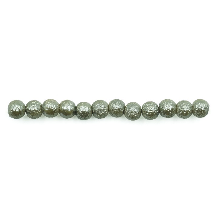 Perla ice redonda 4mm de vidrio para collar pulsera y aretes
