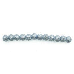 Perla ice redonda 4mm de vidrio para collar pulsera y aretes