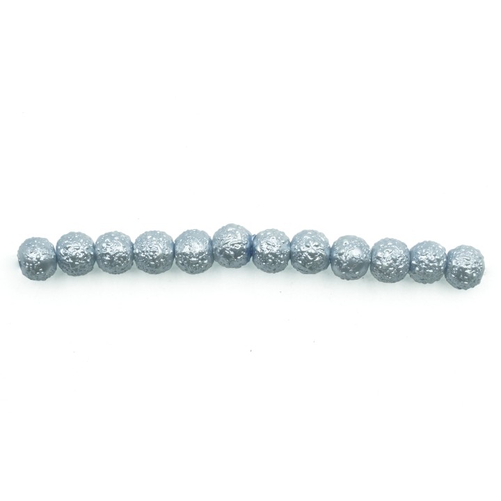 Perla ice redonda 4mm de vidrio para collar pulsera y aretes