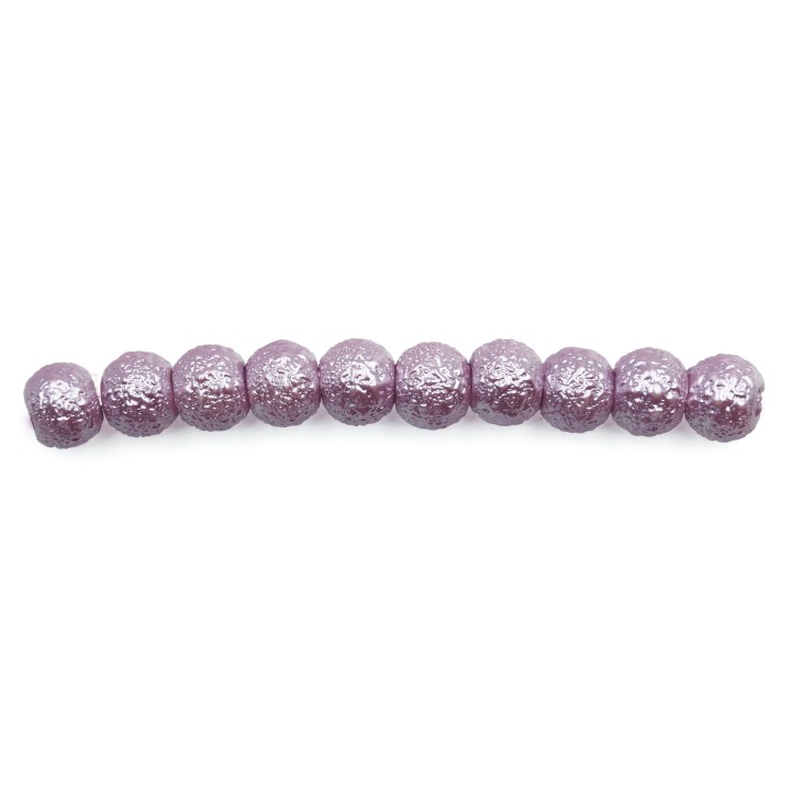 Perla ice redonda 6mm de vidrio para collar pulsera y aretes