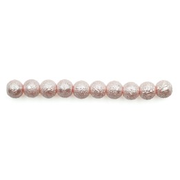 Perla ice redonda 6mm de vidrio para collar pulsera y aretes