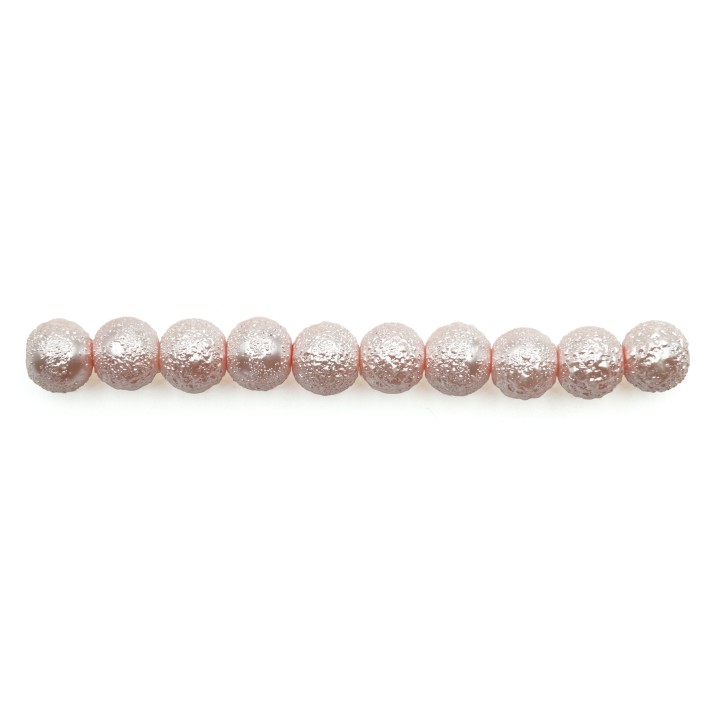 Perla ice redonda 6mm de vidrio para collar pulsera y aretes