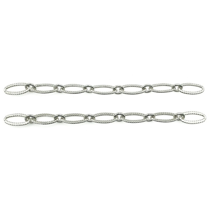 Cadena 6.6Mm Para Collar y Pulsera Rodio