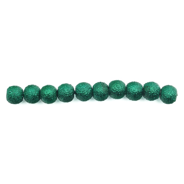 Perla ice redonda 6mm de vidrio para collar pulsera y aretes