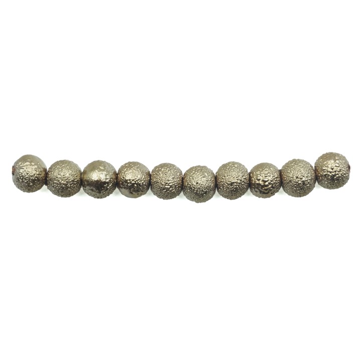 Perla Ice Redonda 6mm de vidrio para collar pulsera y aretes