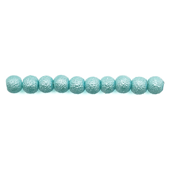 Perla ice redonda 6mm de vidrio para collar pulsera y aretes