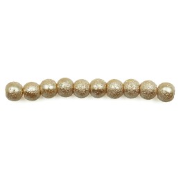 Perla ice redonda 6mm de vidrio para collar pulsera y aretes