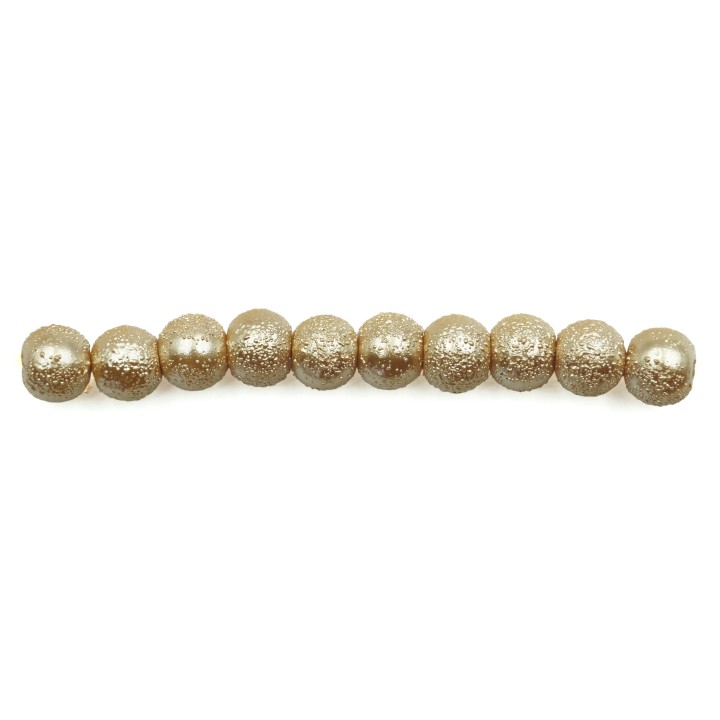 Perla ice redonda 6mm de vidrio para collar pulsera y aretes