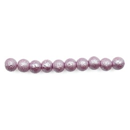 Perla ice redonda 6mm de vidrio para collar pulsera y aretes
