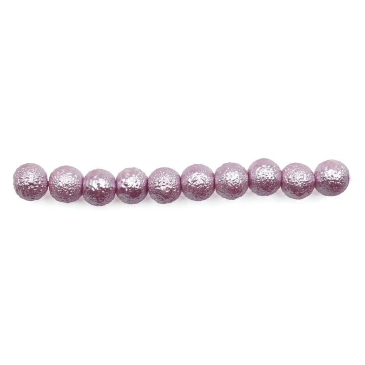 Perla ice redonda 6mm de vidrio para collar pulsera y aretes