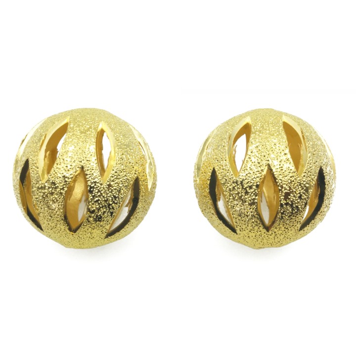 Bola perforada 18 mm de laton para collar y pulsera