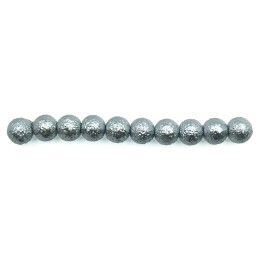 Perla ice redonda 6mm de vidrio para collar pulsera y aretes