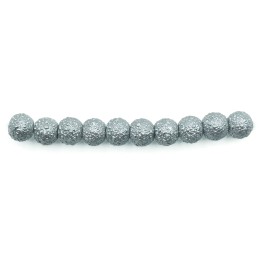 Perla ice redonda 6mm de vidrio para collar pulsera y aretes