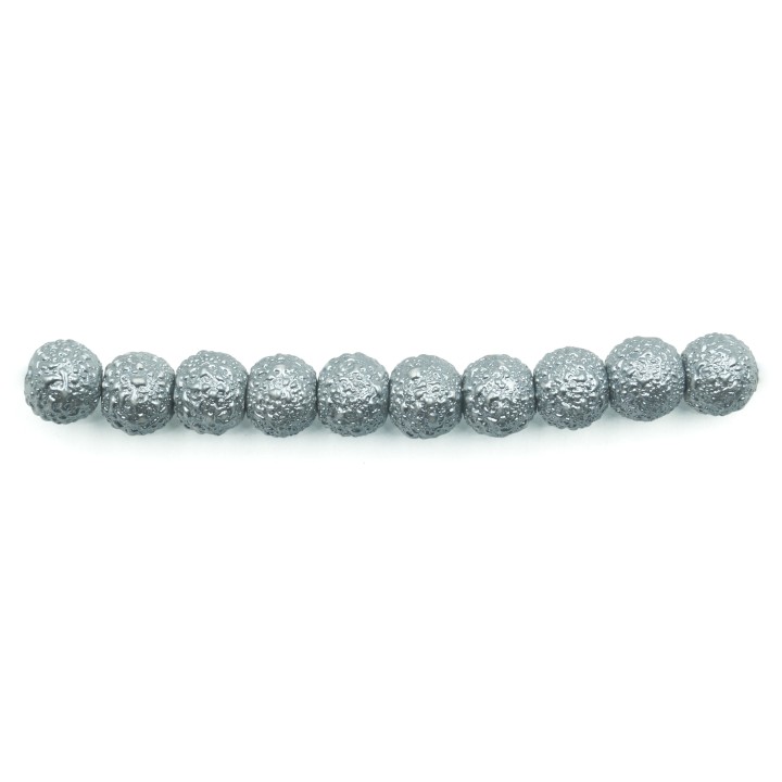 Perla ice redonda 6mm de vidrio para collar pulsera y aretes