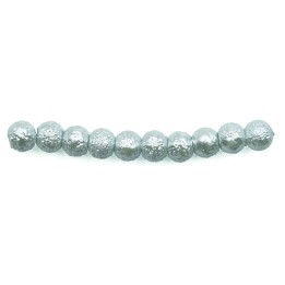 Perla ice redonda 6mm de vidrio para collar pulsera y aretes