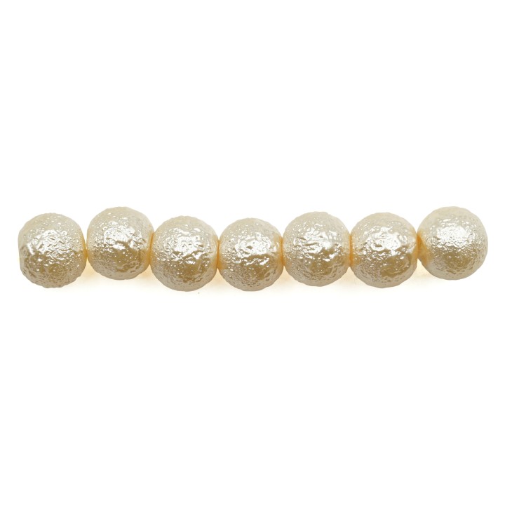 Perla ice redonda 8mm de vidrio para collar pulsera y aretes
