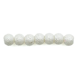 Perla ice redonda 8mm de vidrio para collar pulsera y aretes
