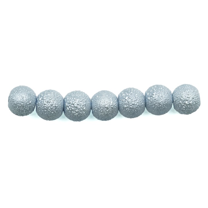 Perla ice redonda 8mm de vidrio para collar pulsera y aretes