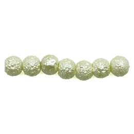 Perla ice redonda 8mm de vidrio para collar pulsera y aretes