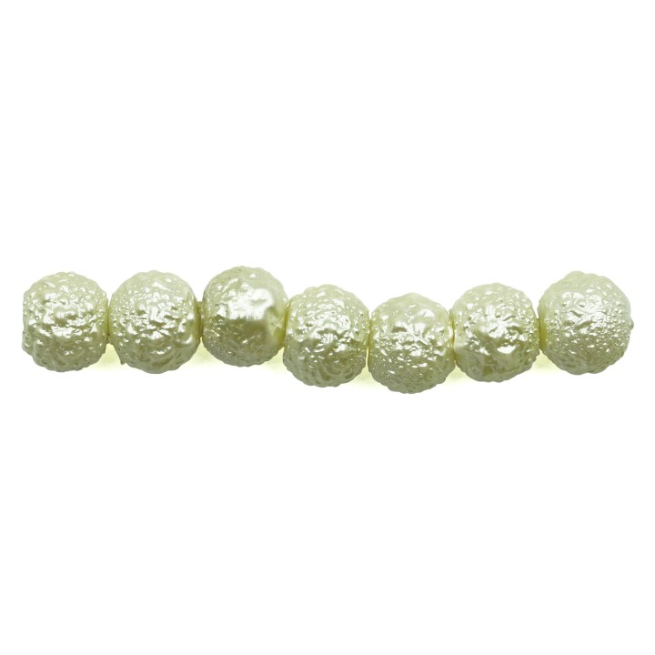 Perla ice redonda 8mm de vidrio para collar pulsera y aretes