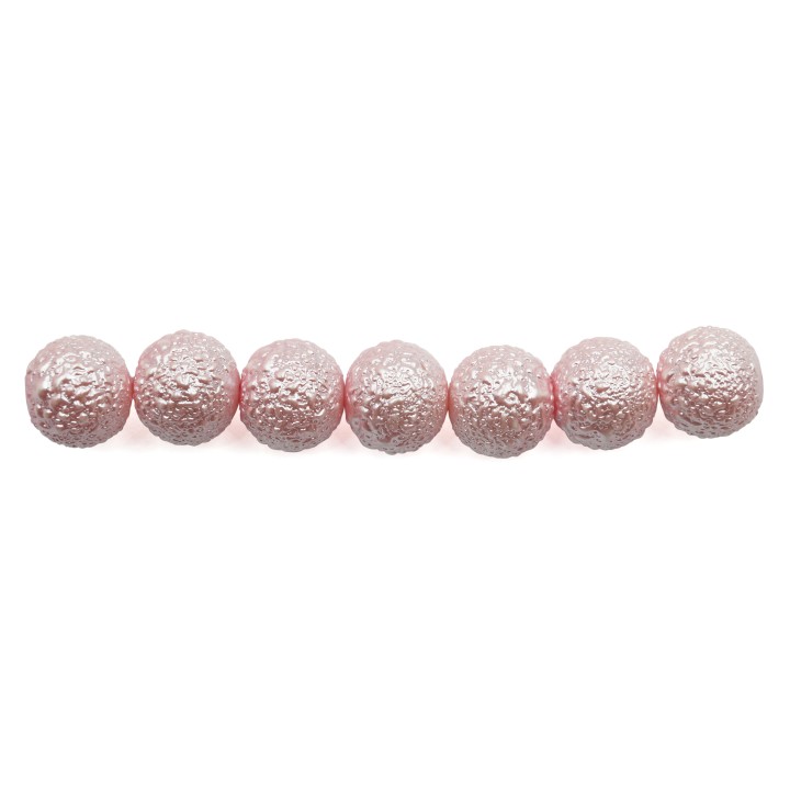 Perla ice redonda 8mm de vidrio para collar pulsera y aretes