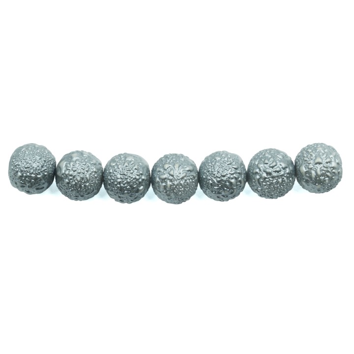 Perla ice redonda 8mm de vidrio para collar pulsera y aretes