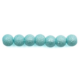 Perla ice redonda 8mm de vidrio para collar pulsera y aretes
