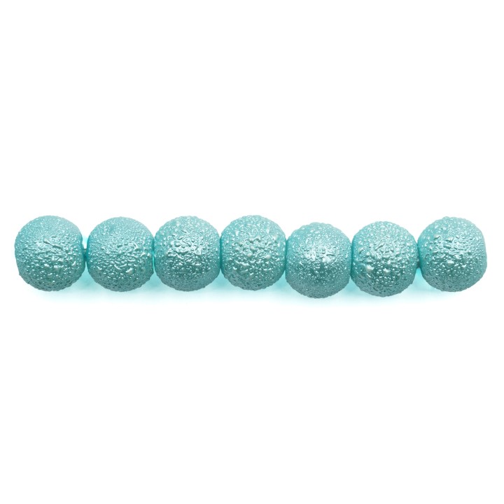 Perla ice redonda 8mm de vidrio para collar pulsera y aretes