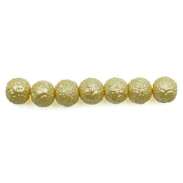 Perla ice redonda 8mm de vidrio para collar pulsera y aretes