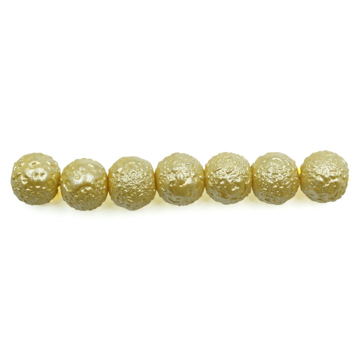 Perla ice redonda 8mm de vidrio para collar pulsera y aretes