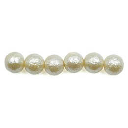 Perla ice redonda 10mm de vidrio para collar pulsera y aretes