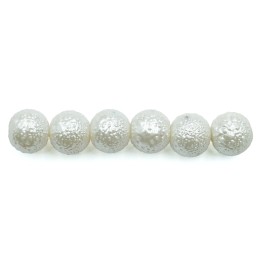 Perla ice redonda 10mm de vidrio para collar pulsera y aretes