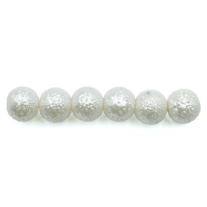 Perla ice redonda 10mm de vidrio para collar pulsera y aretes