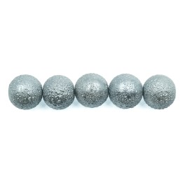Perla ice redonda 12mm de vidrio para collar pulsera y aretes