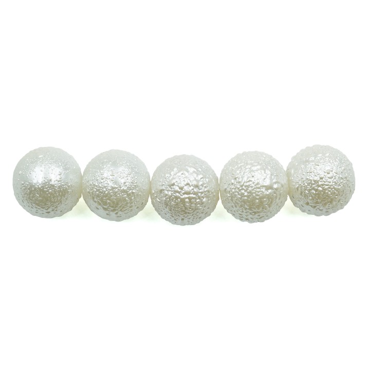 Perla ice redonda 12mm de vidrio para collar pulsera y aretes