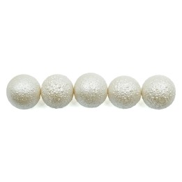 Perla ice redonda 12mm de vidrio para collar pulsera y aretes