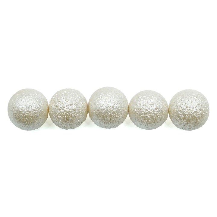 Perla ice redonda 12mm de vidrio para collar pulsera y aretes