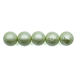 Perla ice redonda 12mm de vidrio para collar pulsera y aretes