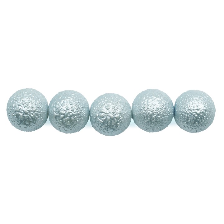 Perla ice redonda 12mm de vidrio para collar pulsera y aretes