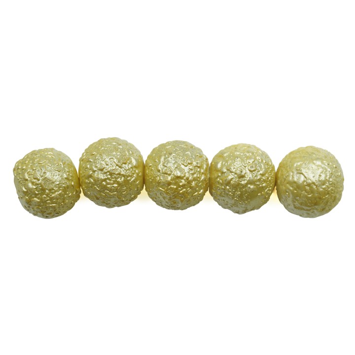 Perla ice redonda 12mm de vidrio para collar pulsera y aretes