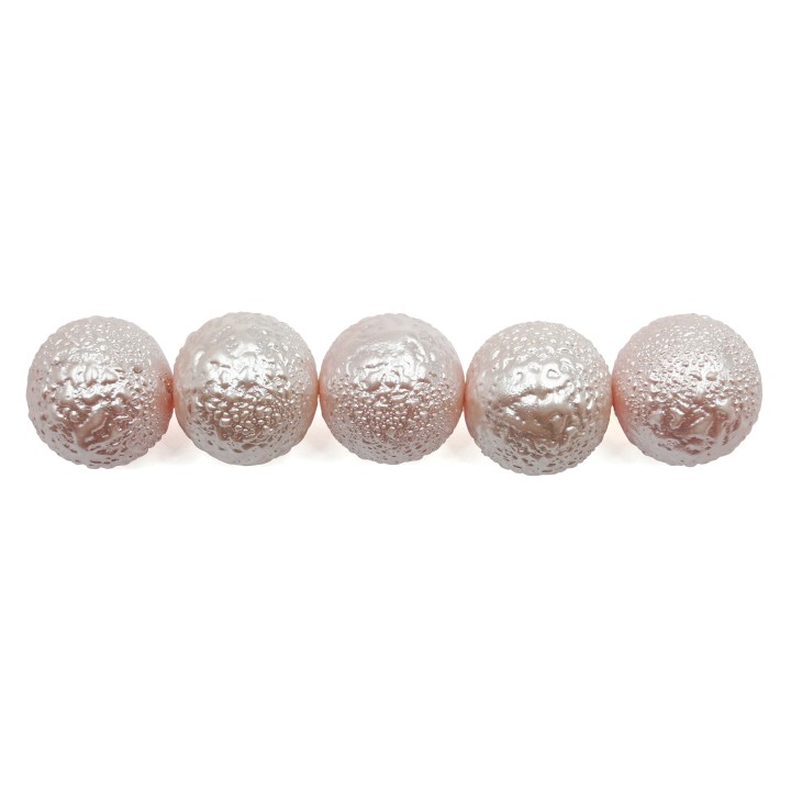 Perla ice redonda 12mm de vidrio para collar pulsera y aretes