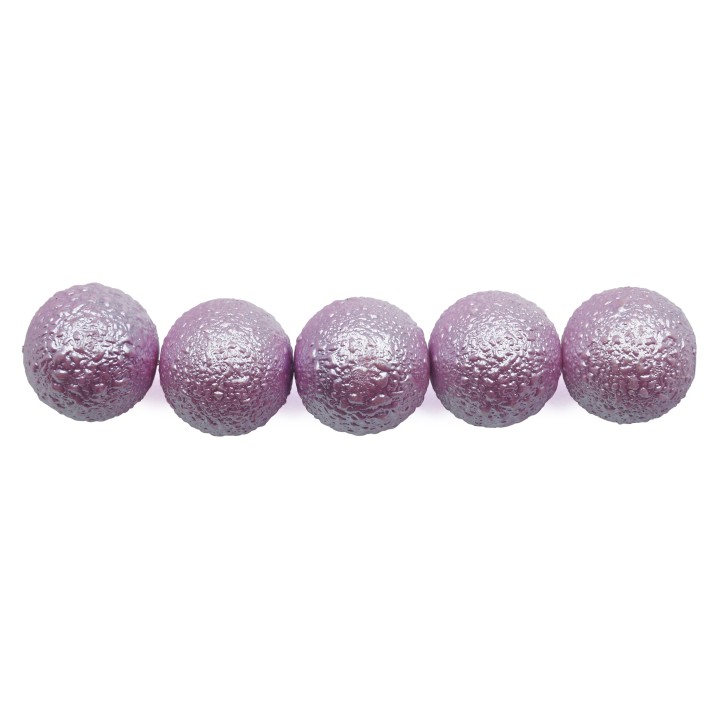 Perla ice redonda 12mm de vidrio para collar pulsera y aretes