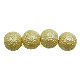 Perla ice redonda 14mm de vidrio para collar pulsera y aretes
